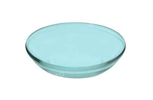 Preview: Abstract Blue Glass Bowl on White Background
