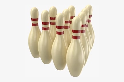 Preview: Ten Bowling Pins in Triangular Formation