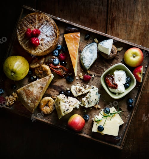 Preview: Cheese platter food photography recipe idea