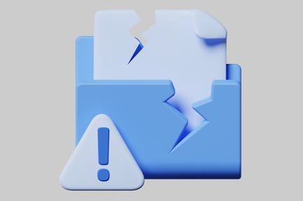 Aperçu: Icône d'alerte de fichier corrompu