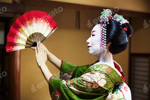 Preview: A woman in geisha costume