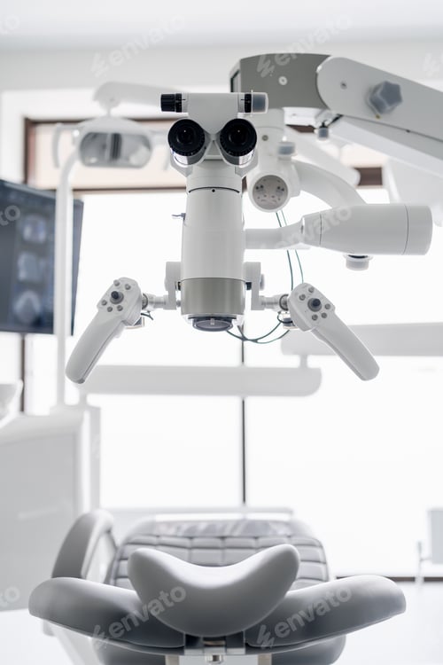 Preview: Dental chair and other accessories during Modern dental practice