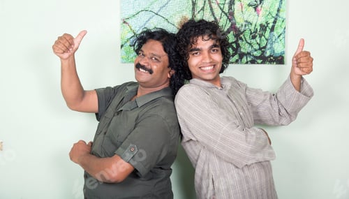 Preview: Portrait of father and son