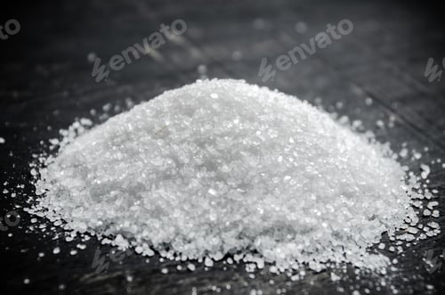 Preview: Salt background . On black table.