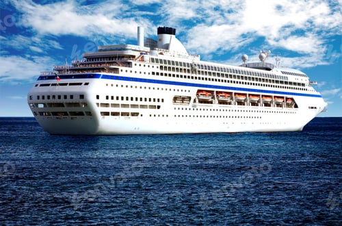 Preview: Big Cruise Liner In Open Sea On A Beautiful Day