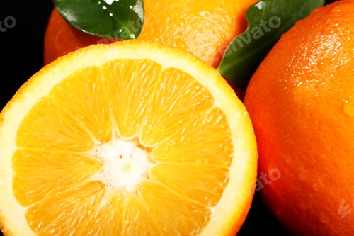 Preview: Close up of fresh orange fruit