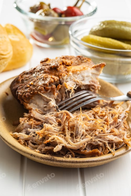 Preview: Pulled pork meat.