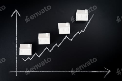 Preview: Rising house prices concept metaphor