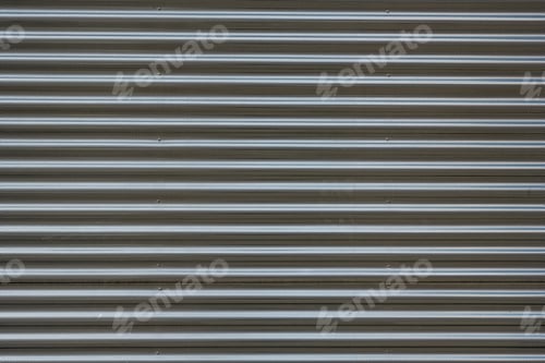 Preview: Corrugated silver metal sheet