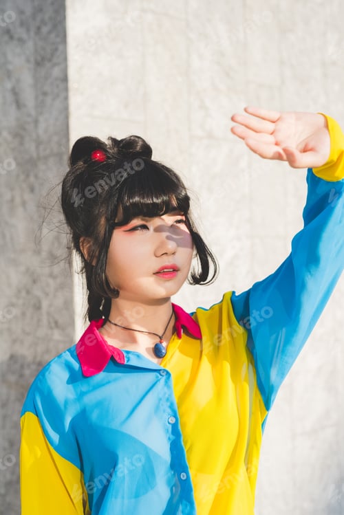 Preview: Young asiatic woman outdoor