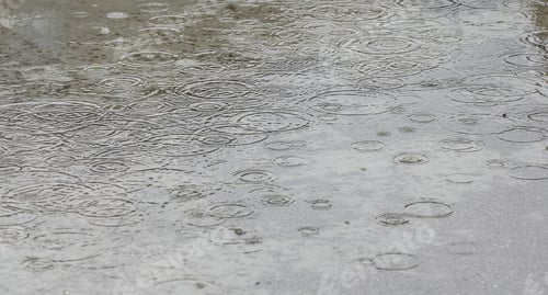 Preview: It Rains On A Puddle Street, Drops Drip In There And Create Circular Stains There Is A Place For