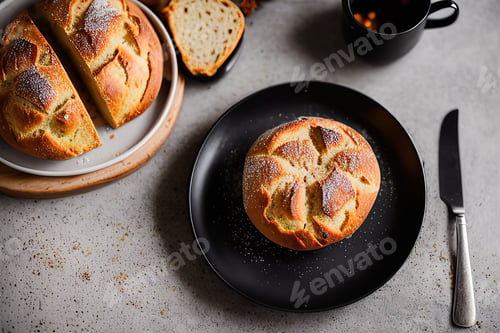 Preview: Fresh and crusty homemade bread, baked in a traditional wood-fired stone oven.