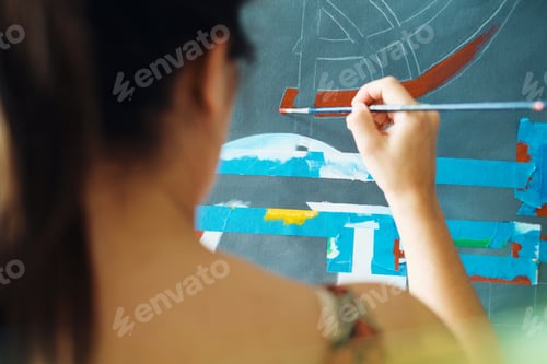 Preview: young artist painting