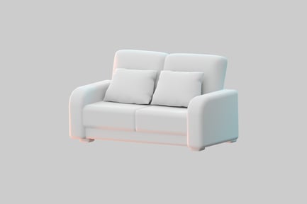 Preview: Modern two seater sofa couch