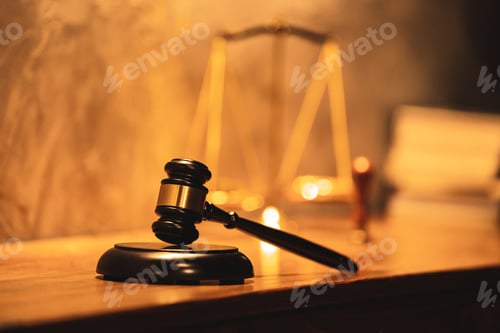 Preview: law and authority lawyer concept, judgment gavel hammer in court courtroom for crime judgement