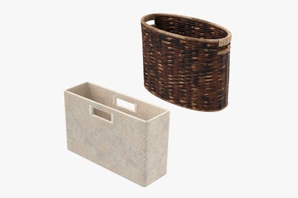 Preview: Woven Magazine Baskets Set