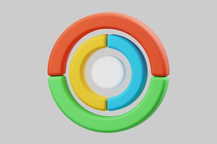 Preview: Abstract shape with four colored sections