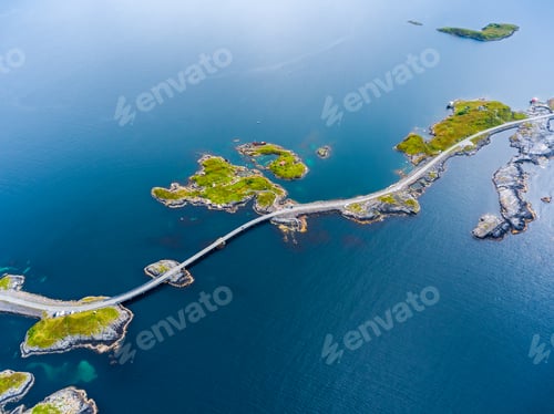 Preview: Atlantic Ocean Road aerial photography.