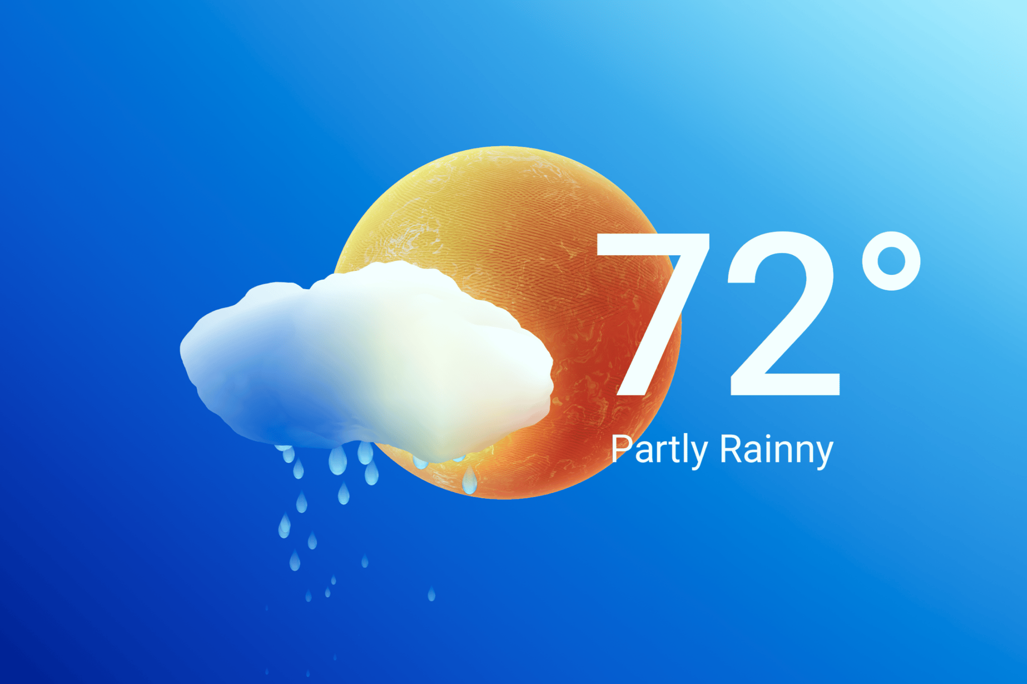Animated Weather Icon 3D, Incl. climate & rain - Envato