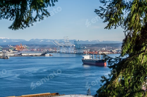 Preview: A View Of The Port Of Tacoma.