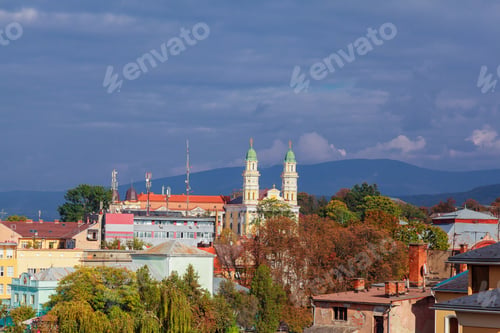 Preview: A kind of Uzhhorod from a height Greek Catholic Cathedral in Uzhhorod, Ukraine