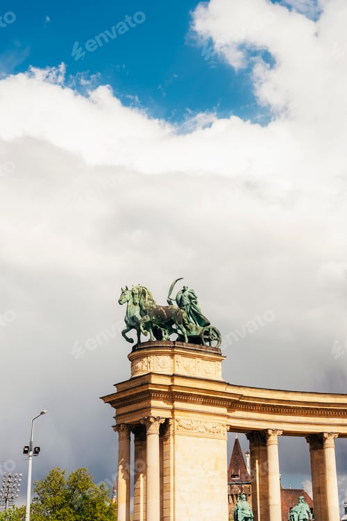 Preview: Fragment of Millennium Monument on the Heroes' Square, Budapest, Hungary
