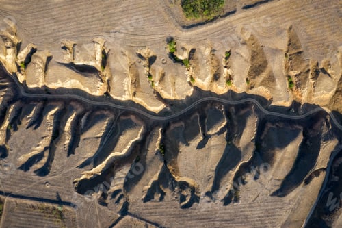 Preview: Aerial view on famous in Ukraine Kherson Grand Canyon
