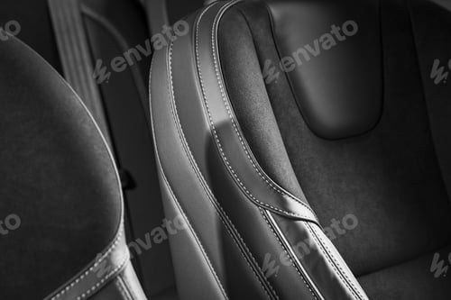 Preview: Modern sport car interior seat detail