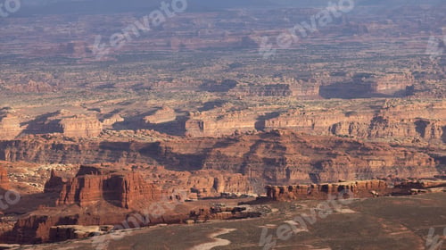 Preview: Scenic American Landscape and Red Rock Mountains in Desert Canyon.