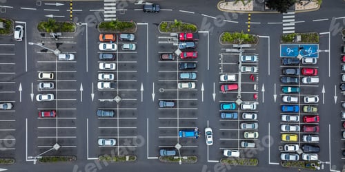 Preview: Parking Lot From Above, Aerial View
