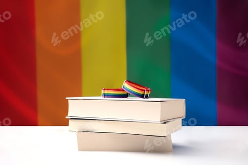 Preview: Lgtb collective bracelets on books