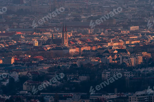 Preview: Vienna center at sunset