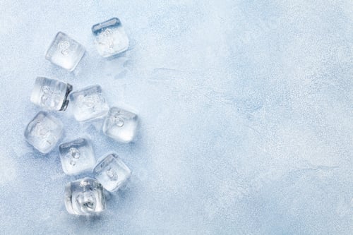 Preview: Ice cubes and water drops