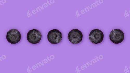 Preview: Fresh blueberries isolated on a purple background
