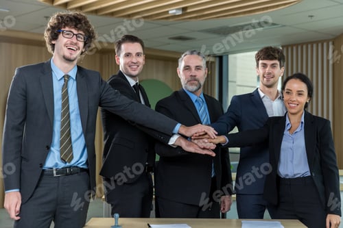 Preview: Diverse colleagues gather in brainstorm discuss statistics together.
