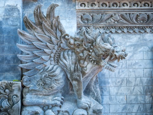 Preview: Stone sculpture on entrance door of a temple