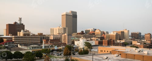 Preview: Panoramic View Downtown Omaha Nebraska City Skyline