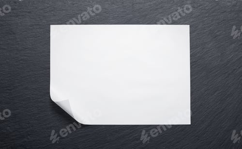 Preview: Butcher paper with a folded corner against a slate board