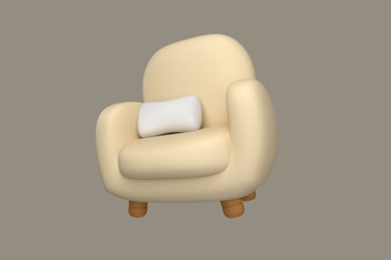Preview: Armchair Icon 3D Illustration