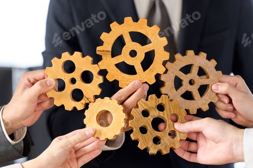 Preview: Business person with multiple gears