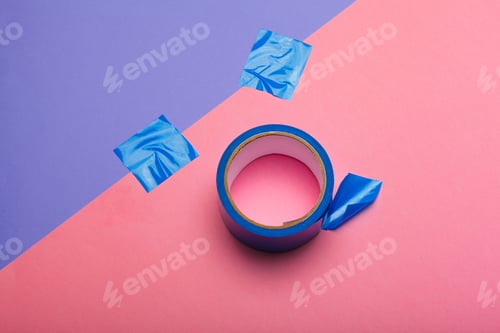Preview: sellotape, scotch, painter and duct tape on a paper background