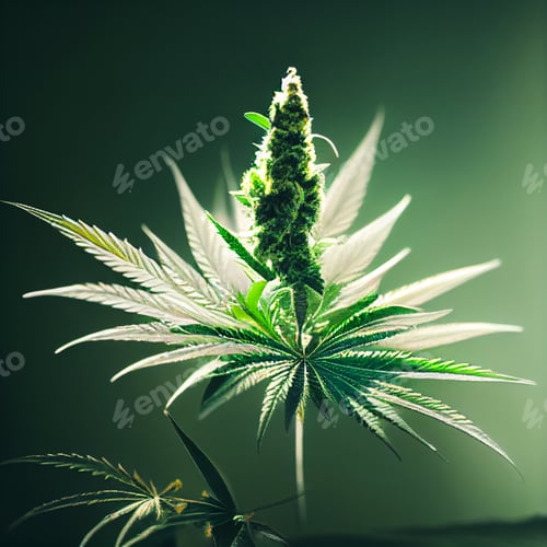 Preview: marijuana or cannabis leaf close up 3d illustration