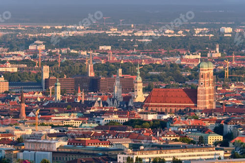 Preview: Aerial view of Munich. Munich, Bavaria, Germany