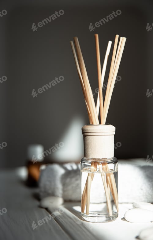 Preview: Close up of aroma sticks for home copy space.