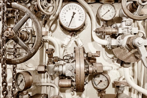 Preview: Complex Industrial System of Valves, Dials, and Pipes
