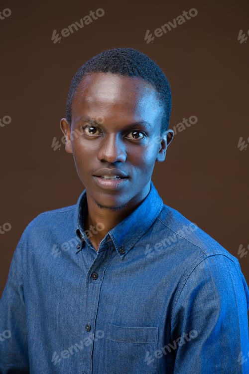 Preview: Creative emotional Portraits of young mid-adult Kenyan black Male Man