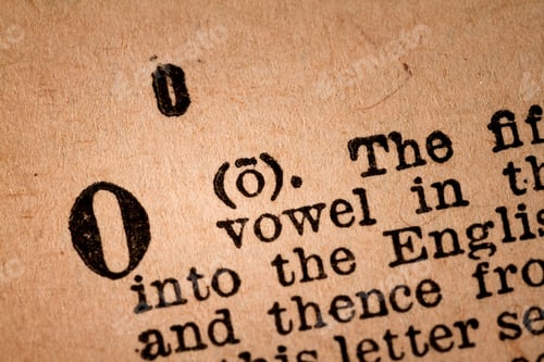 Preview: Close-up of a O, the 15th Letter of the Latin Alphabet