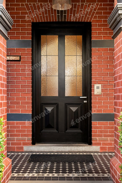 Preview: Red brick front door