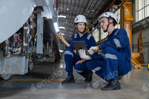Preview: Engineer checks spare parts list and maintains mass transit locomotives in Asia