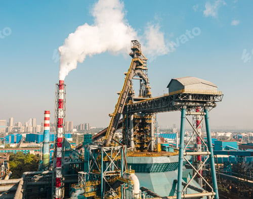 Preview: Aerial view of the Wuhan Iron and Steel Plant in the early morning hours.